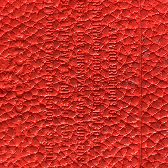 The Charly Coach Red Pebbled Leather Crossbody Shoulder Bag Embossed Carriage - Picture 6 of 10